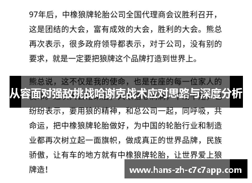 从容面对强敌挑战哈谢克战术应对思路与深度分析